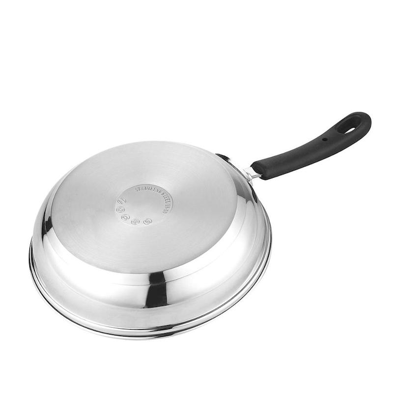 koekenpan wok RVS met deksel